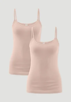 Spaghetti-Top im 2er-Pack PURE COTTON aus reiner Bio-Baumwolle von hessnatur
