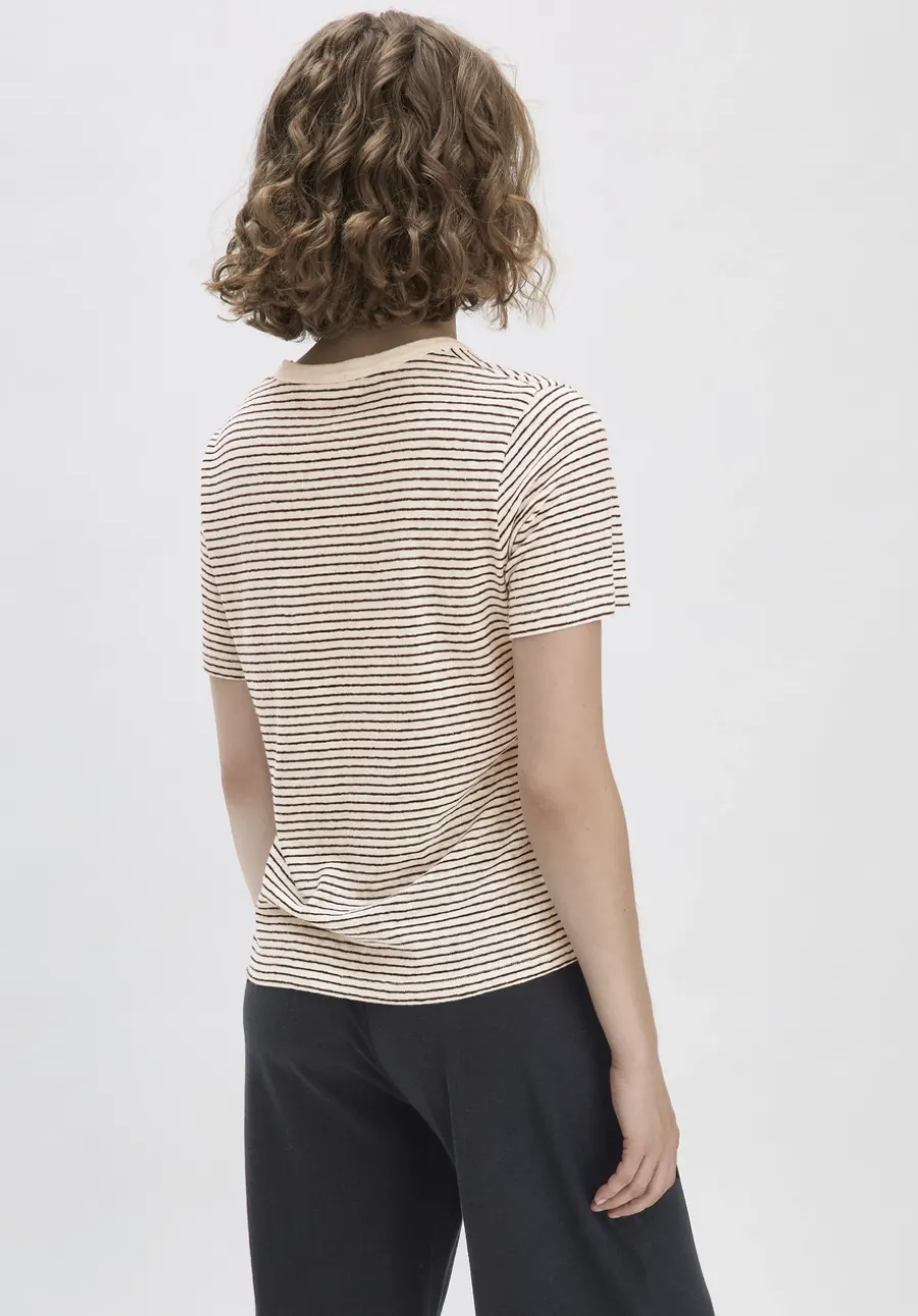 Streifen T-Shirt Relaxed aus Leinen mit reiner Bio-Baumwolle von hessnatur