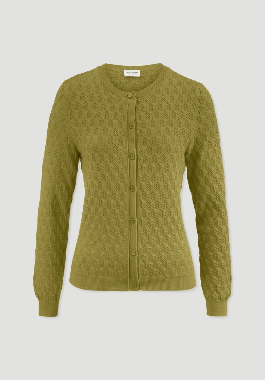 Strick Jacke Regular aus Bio-Baumwolle mit Merinowolle von hessnatur