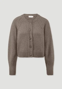 Strick Jacke Relaxed Cropped aus Bio-Merinowolle mit Bio-Baumwolle von hessnatur