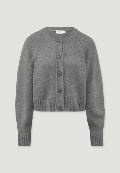 Strick Jacke Relaxed Cropped aus Bio-Merinowolle mit Bio-Baumwolle von hessnatur