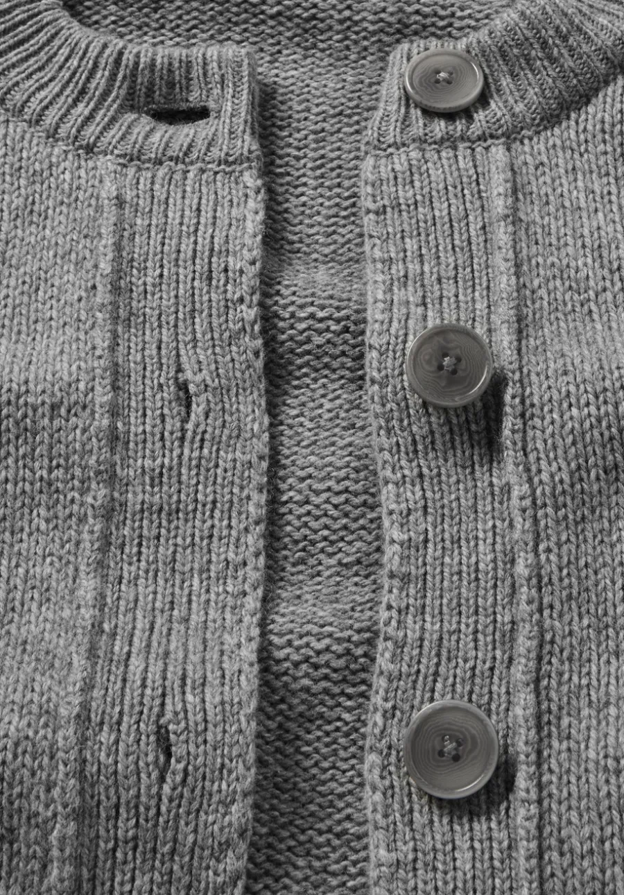 Strick Jacke Relaxed Cropped aus Bio-Merinowolle mit Bio-Baumwolle von hessnatur