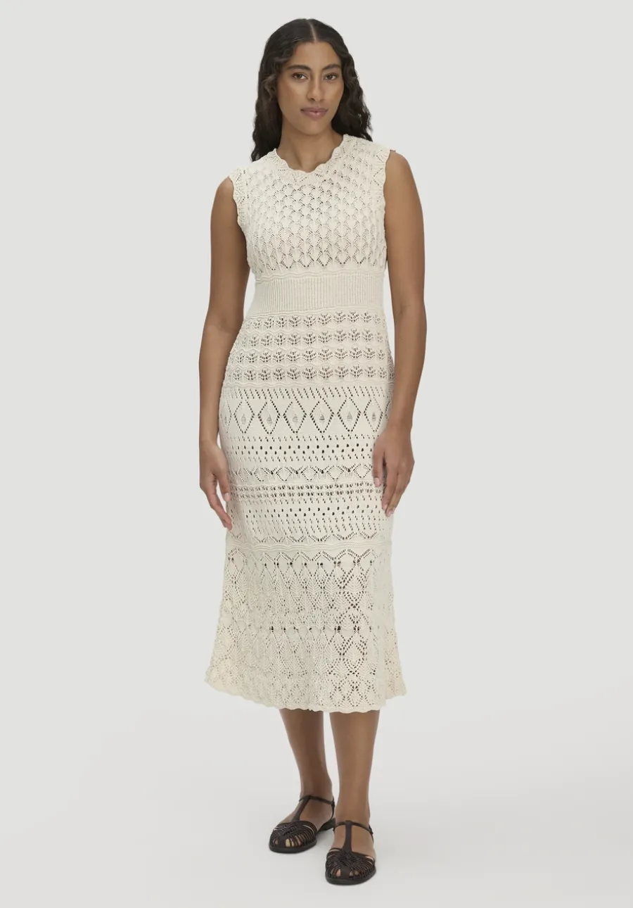 Strick Kleid Midi aus reiner Bio-Baumwolle von hessnatur