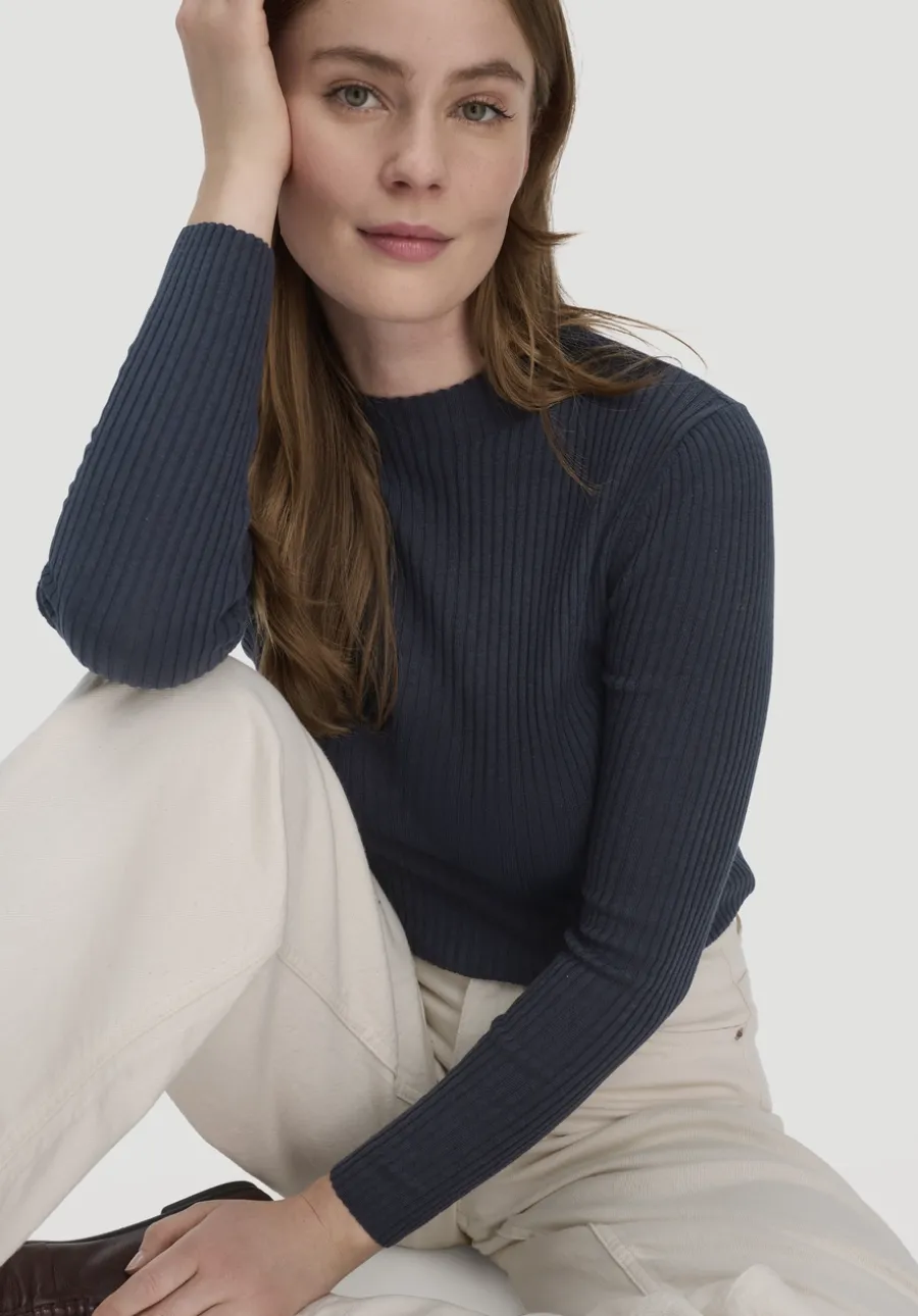 Strick Pullover Fitted aus TENCEL™ Lyocell mit Bio-Baumwolle von hessnatur