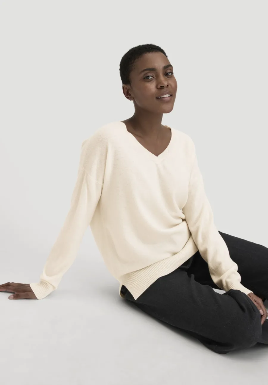 Strick Pullover Oversized aus Bio-Merinowolle mit Cashmere von hessnatur