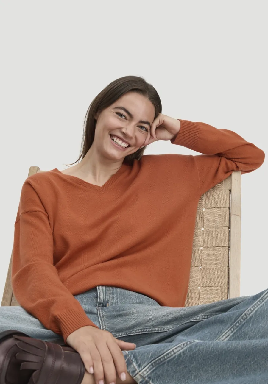 Strick Pullover Oversized aus Bio-Merinowolle mit Cashmere von hessnatur