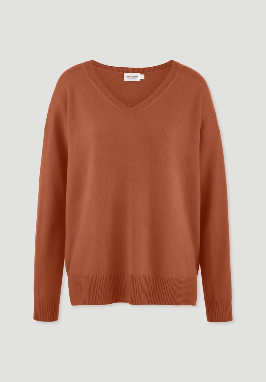 Strick Pullover Oversized aus Bio-Merinowolle mit Cashmere von hessnatur