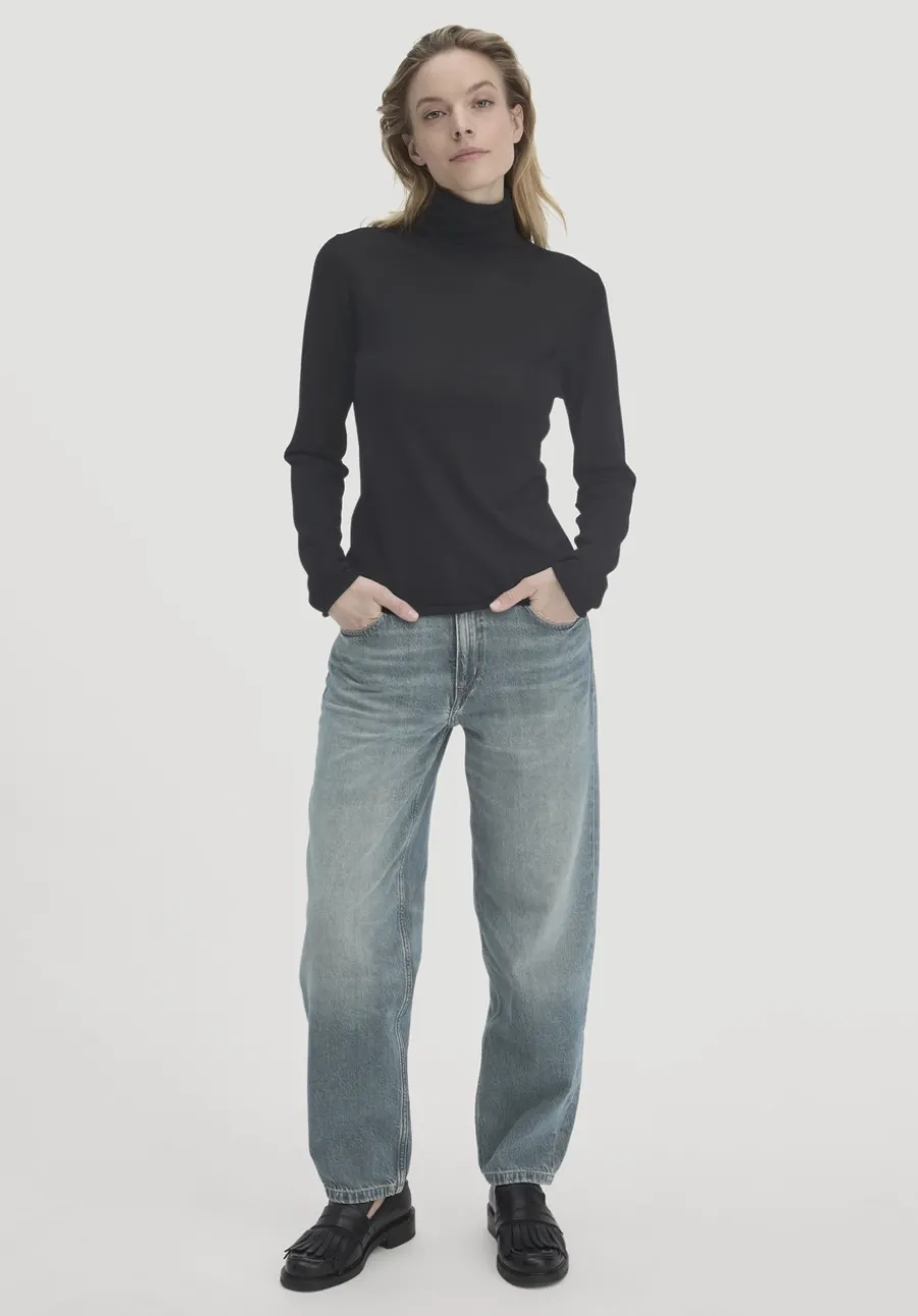 Strick Rollkragen Pullover Slim aus reiner Bio-Merinowolle von hessnatur