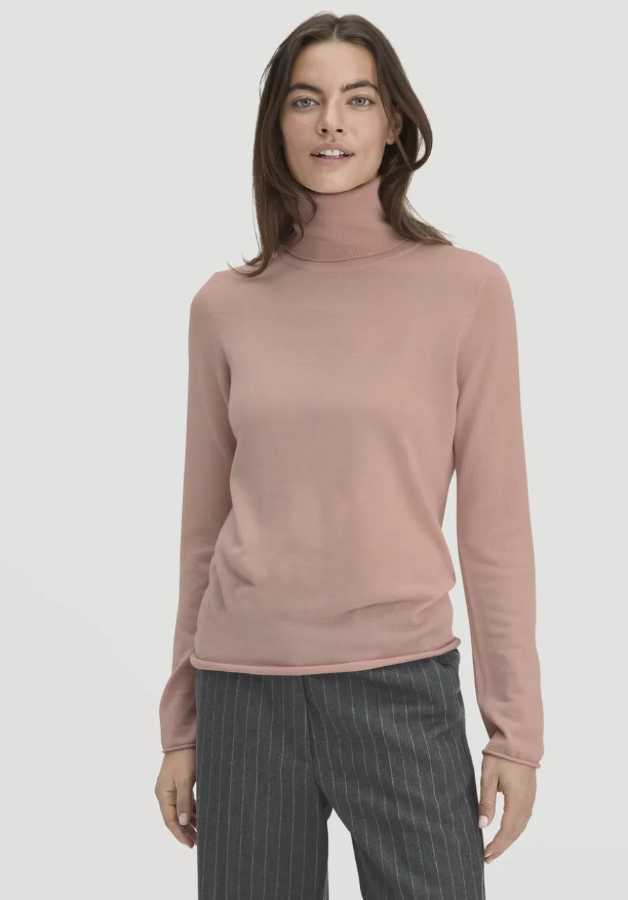 Strick Rollkragen Pullover Slim aus reiner Bio-Merinowolle von hessnatur