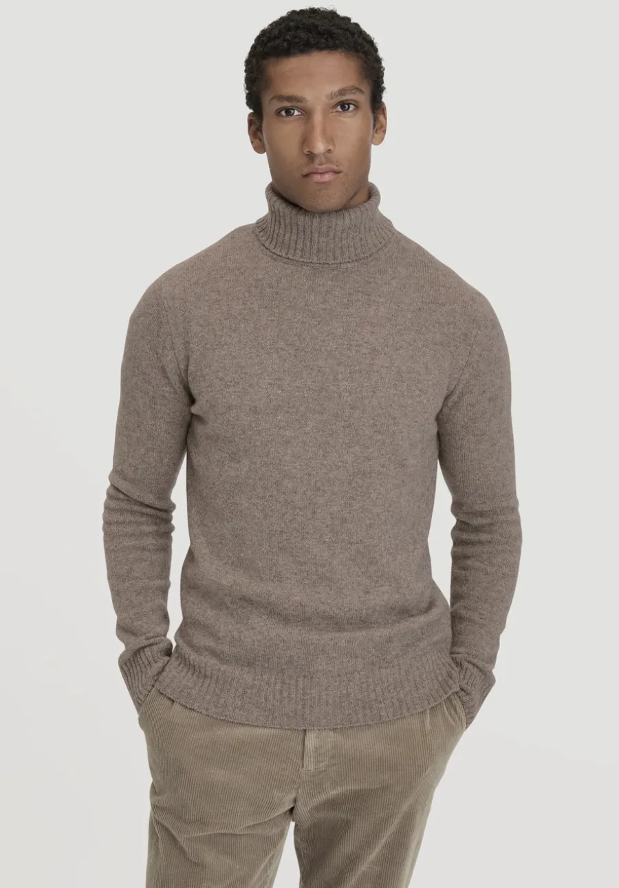 Strick Rollkragen Pullover Regular aus Yakwolle und Schurwolle von hessnatur