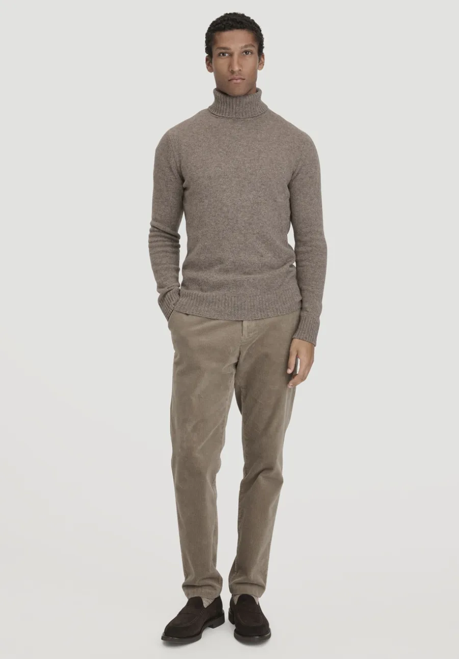 Strick Rollkragen Pullover Regular aus Yakwolle und Schurwolle von hessnatur