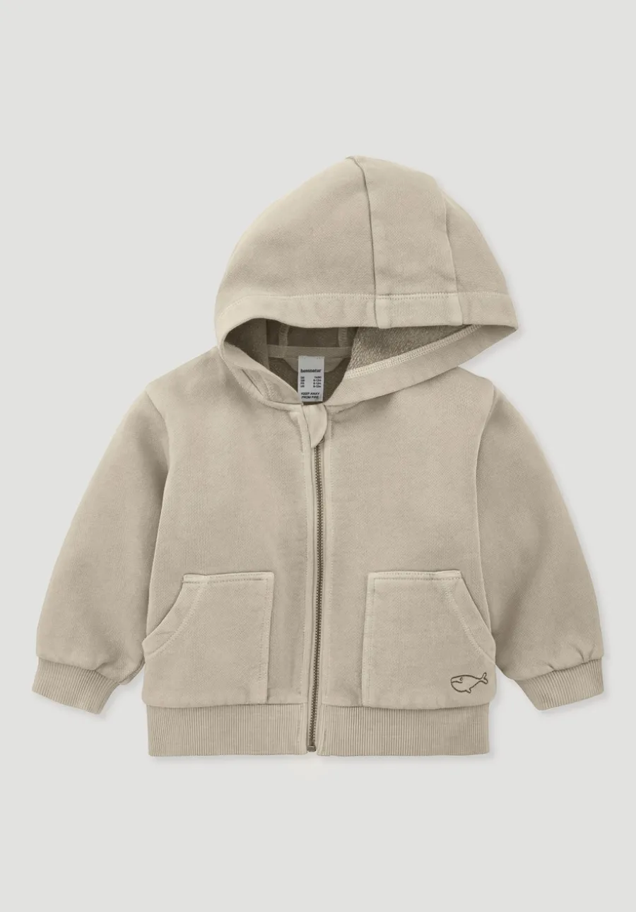Sweatjacke BETTER RECYCLING aus reiner Bio-Baumwolle von hessnatur