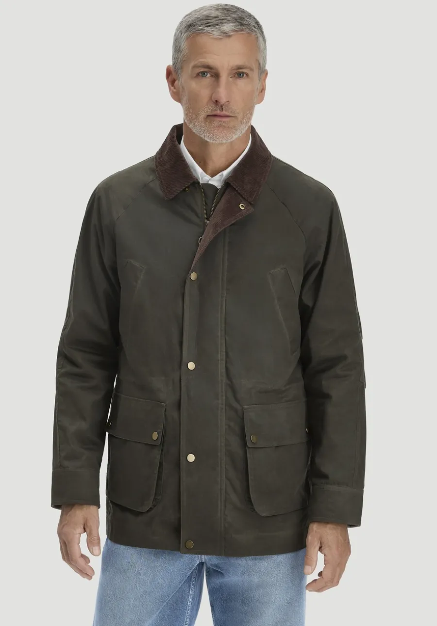 Wachsjacke Regular aus reiner Bio-Baumwolle von hessnatur