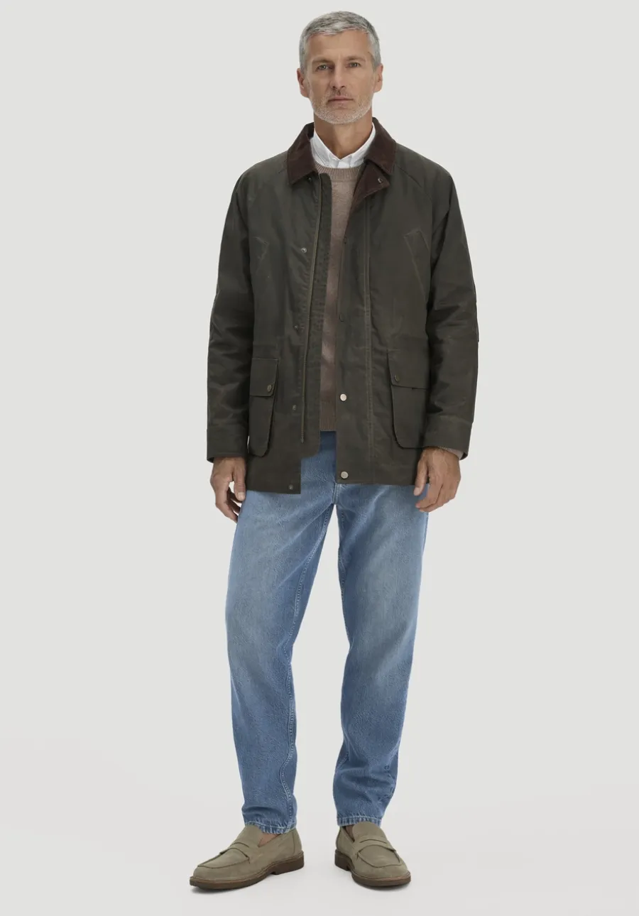 Wachsjacke Regular aus reiner Bio-Baumwolle von hessnatur