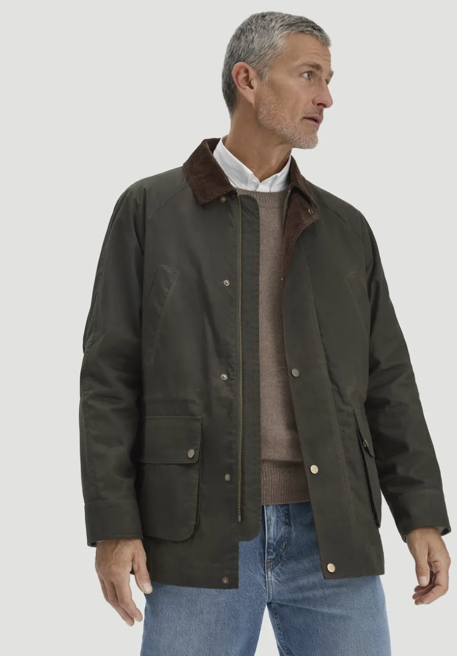 Wachsjacke Regular aus reiner Bio-Baumwolle von hessnatur