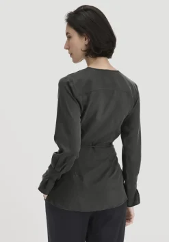 Wickelbluse Regular aus TENCEL™ Lyocell von hessnatur