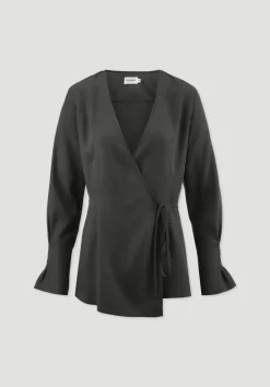 Wickelbluse Regular aus TENCEL™ Lyocell von hessnatur
