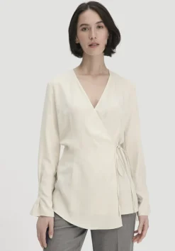 Wickelbluse Regular aus TENCEL™ Lyocell von hessnatur