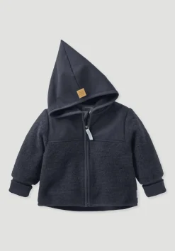 Wollfleece Jacke aus Bio-Merinowolle mit Softshell von hessnatur
