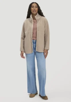Wollfleece Jacke Oversized aus reiner Bio-Merinowolle von hessnatur
