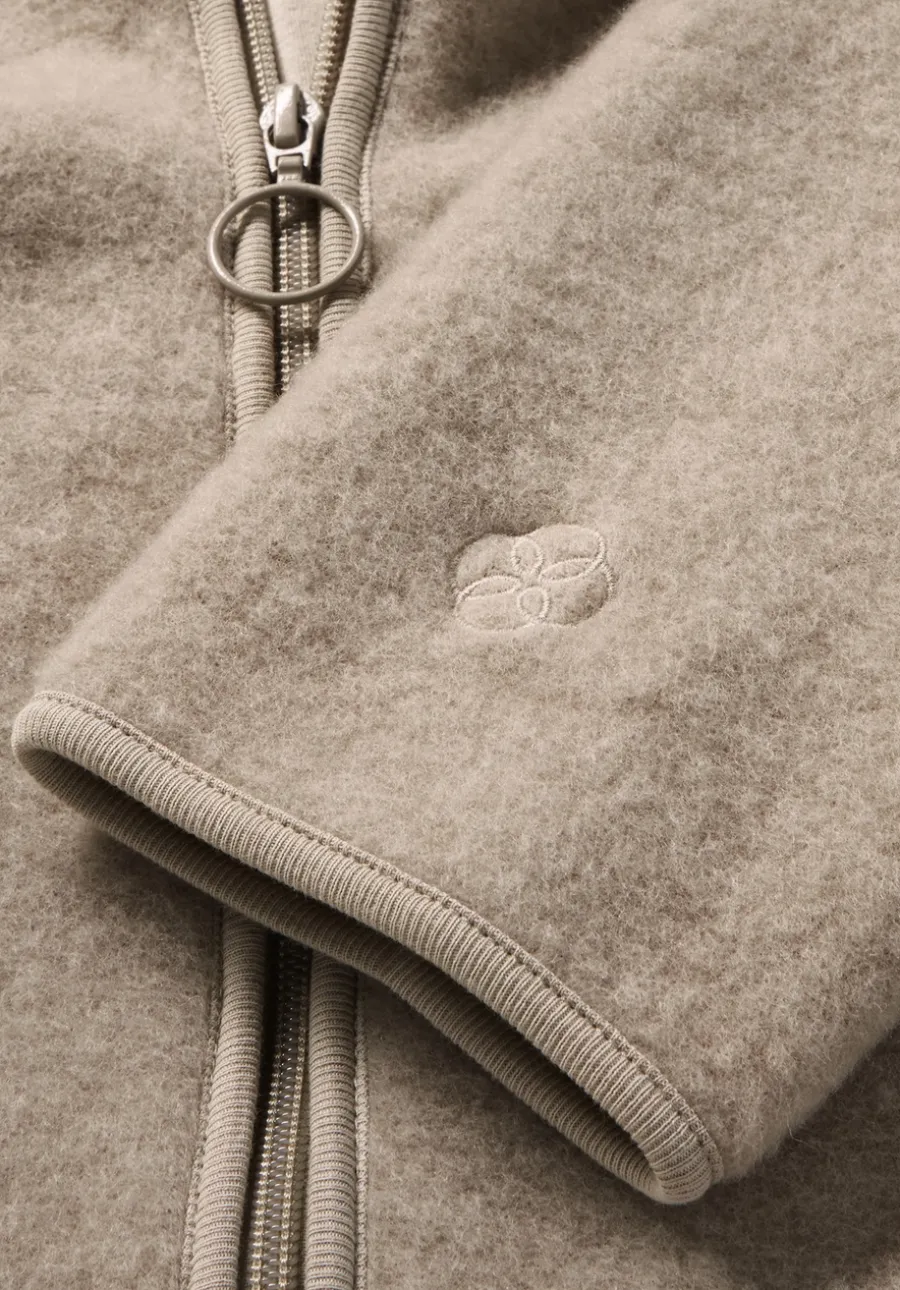 Wollfleece Jacke Oversized aus reiner Bio-Merinowolle von hessnatur