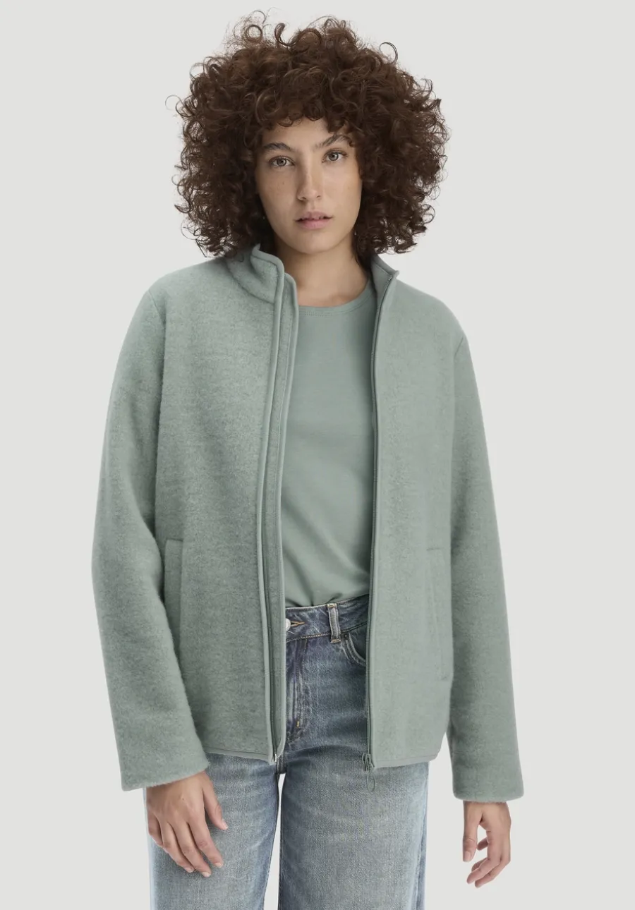 Wollfleece Jacke Regular aus reiner Bio-Merinowolle von hessnatur