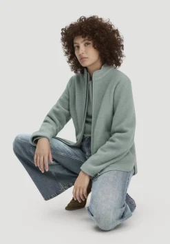 Wollfleece Jacke Regular aus reiner Bio-Merinowolle von hessnatur