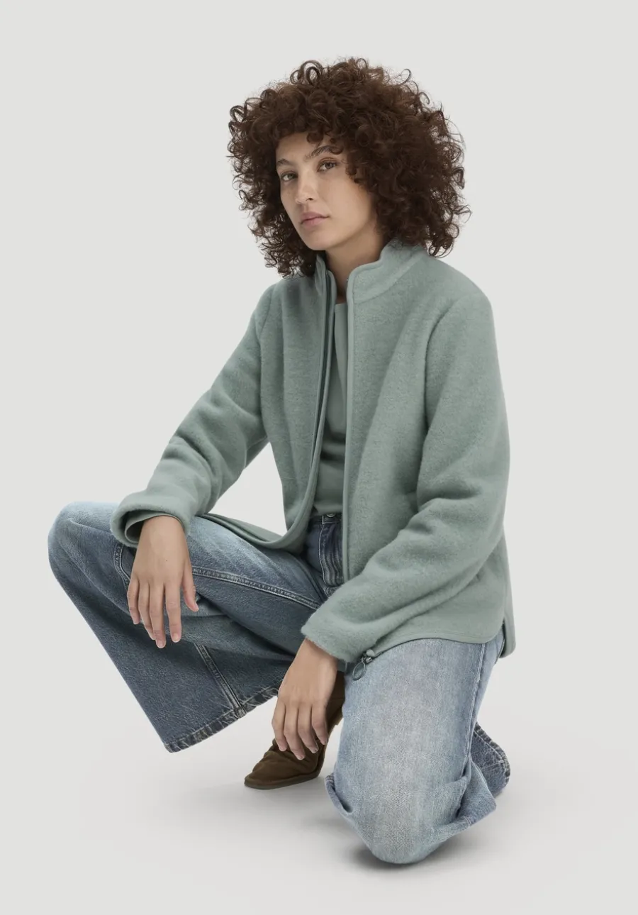 Wollfleece Jacke Regular aus reiner Bio-Merinowolle von hessnatur