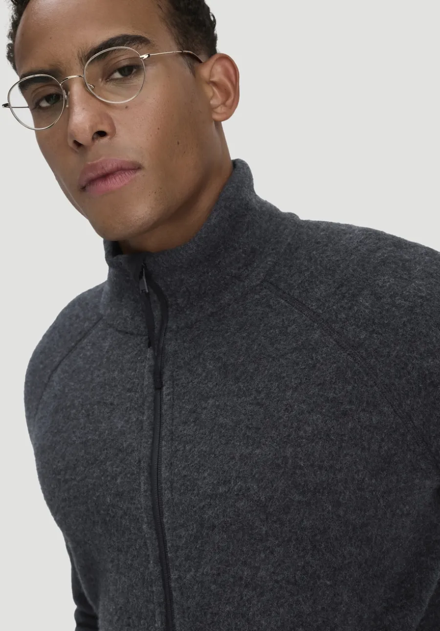 Wollfleece Jacke Regular aus reiner Bio-Merinowolle von hessnatur