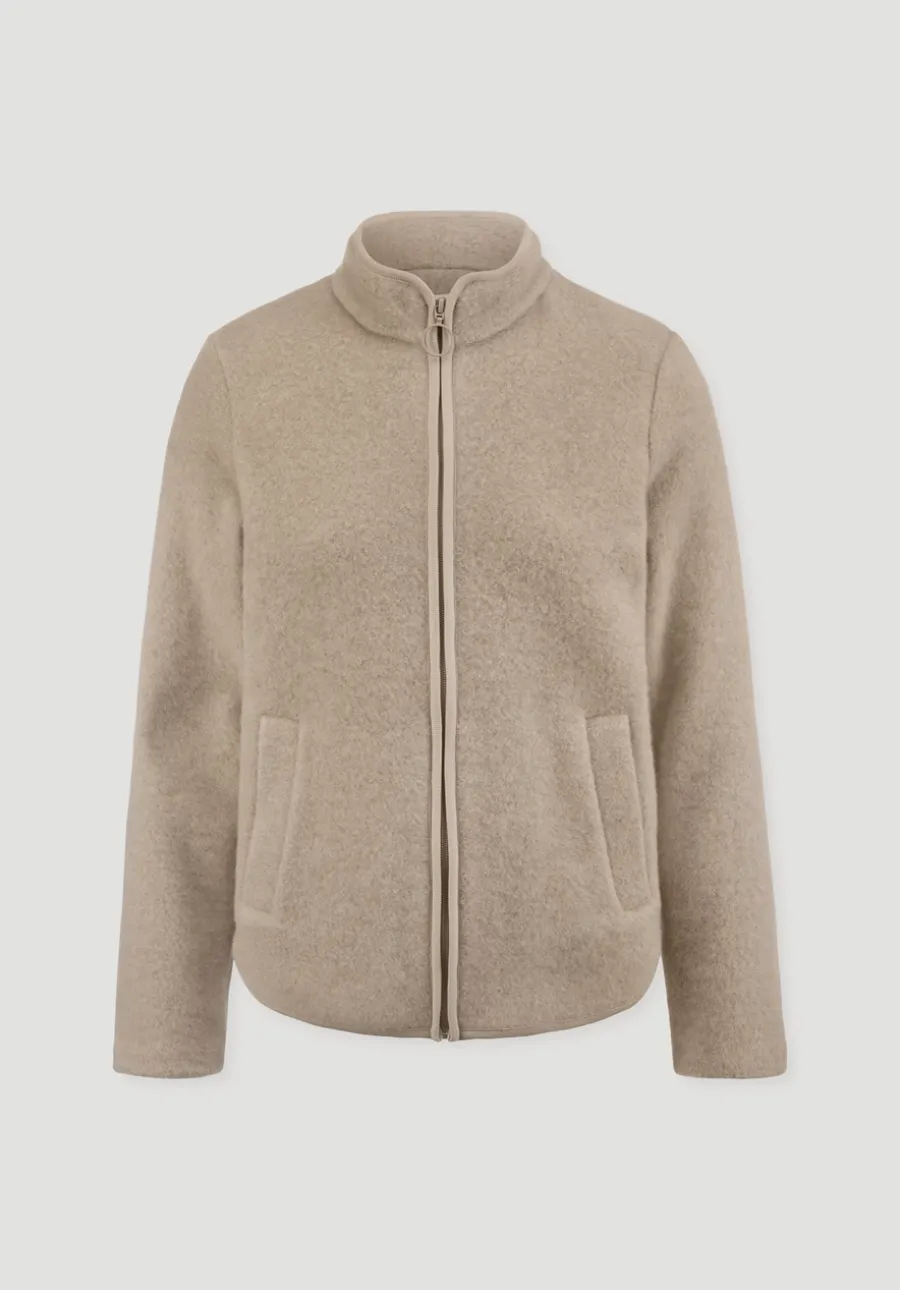 Wollfleece Jacke Regular aus reiner Bio-Merinowolle von hessnatur