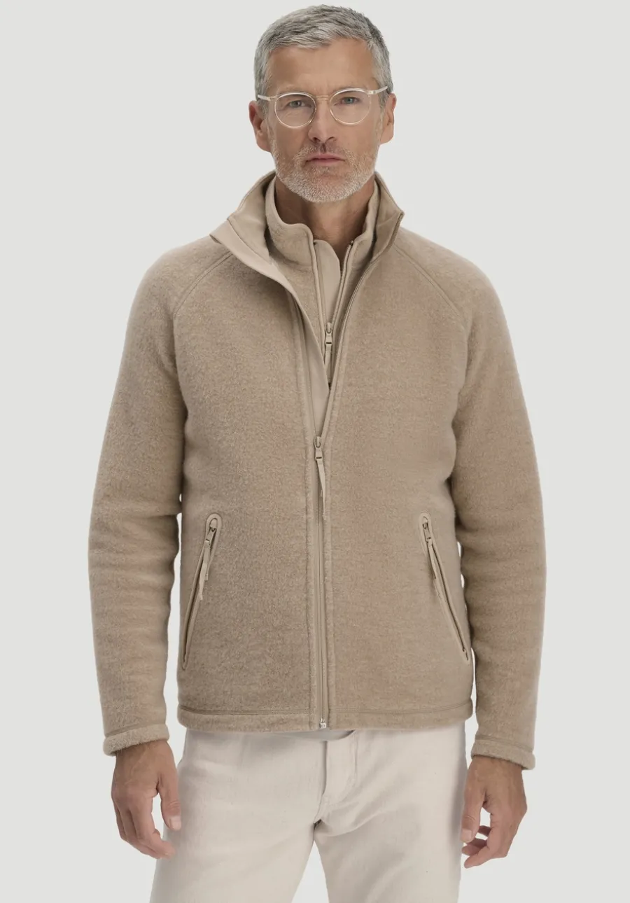 Wollfleece Jacke Regular aus reiner Bio-Merinowolle von hessnatur