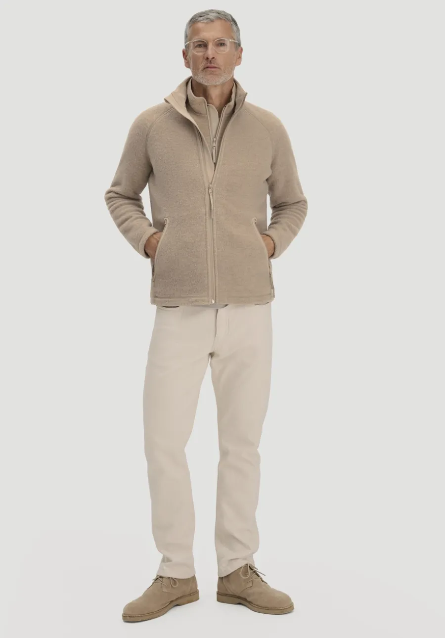 Wollfleece Jacke Regular aus reiner Bio-Merinowolle von hessnatur