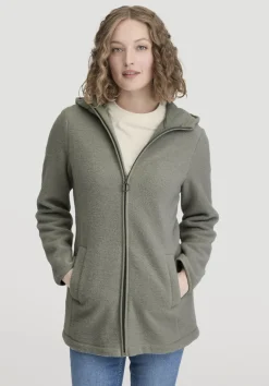 Wollfleece Kapuzen-Jacke Regular aus Bio-Merinowolle und Bio-Baumwolle von hessnatur