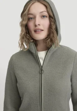 Wollfleece Kapuzen-Jacke Regular aus Bio-Merinowolle und Bio-Baumwolle von hessnatur