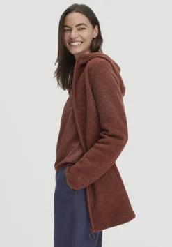 Wollfleece Kapuzen-Jacke Regular aus Bio-Merinowolle und Bio-Baumwolle von hessnatur