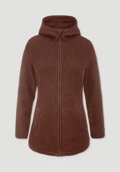 Wollfleece Kapuzen-Jacke Regular aus Bio-Merinowolle und Bio-Baumwolle von hessnatur