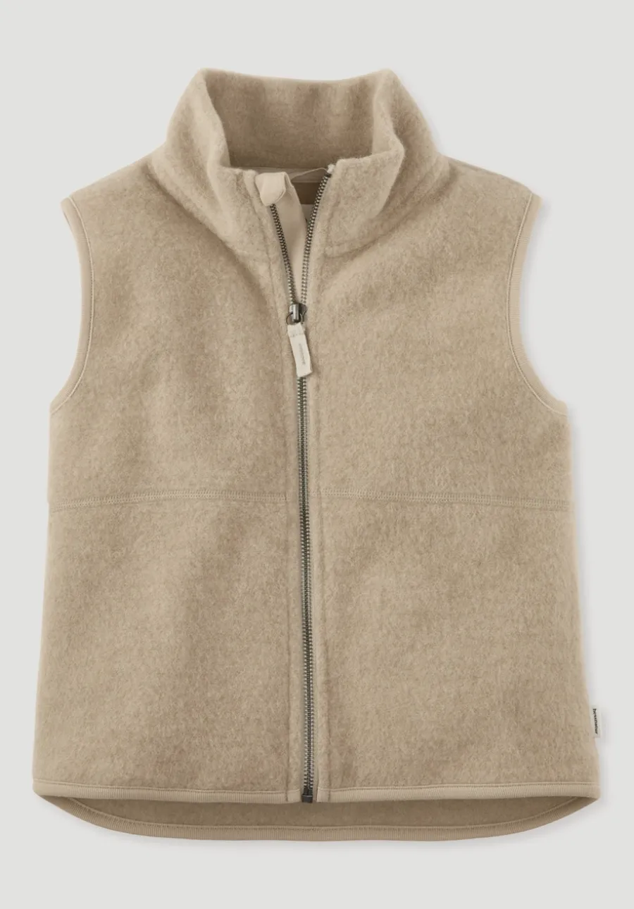 Wollfleece Weste aus reiner Bio-Merinowolle von hessnatur