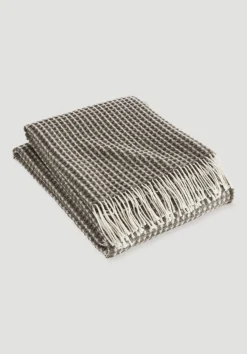 Wollmix Waffle Plaid YARA aus Bio-Lambswool mit Bio-Baumwolle von hessnatur