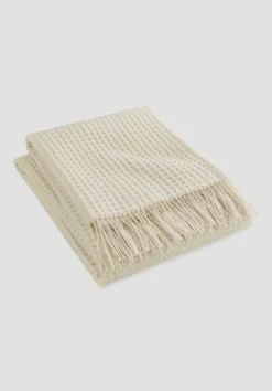Wollmix Waffle Plaid YARA aus Bio-Lambswool mit Bio-Baumwolle von hessnatur